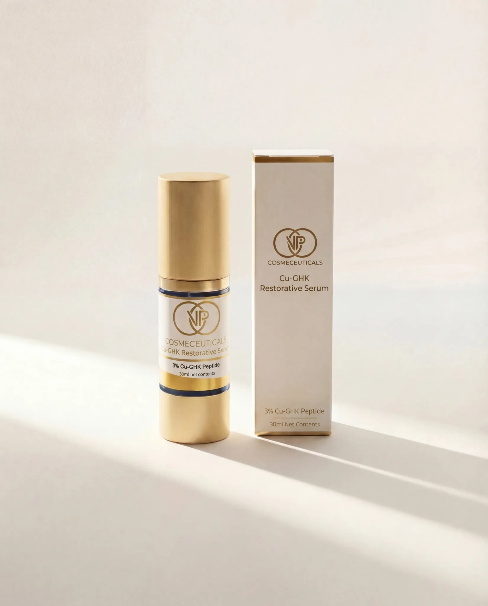 Copper peptide serum blue-tinted texture swatch